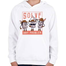 PRINTFASHION Ctrl, Alt, Del - Gyerek kapucnis pulóver - Fehér