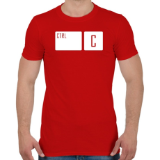 PRINTFASHION Ctrl + C - Férfi póló - Piros