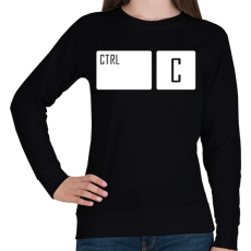 PRINTFASHION Ctrl + C - Női pulóver - Fekete