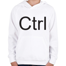 PRINTFASHION CTRL - Gyerek kapucnis pulóver - Fehér