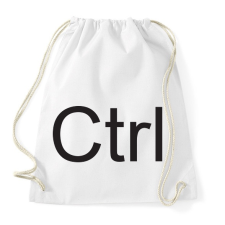 PRINTFASHION CTRL - Sportzsák, Tornazsák - Fehér tornazsák