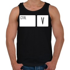 PRINTFASHION Ctrl + V - Férfi atléta - Fekete