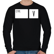 PRINTFASHION Ctrl + V - Férfi pulóver - Fekete férfi pulóver, kardigán
