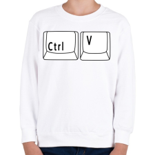 PRINTFASHION CTRL V - Gyerek pulóver - Fehér gyerek pulóver, kardigán