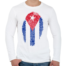 PRINTFASHION cuba - Férfi hosszú ujjú póló - Fehér