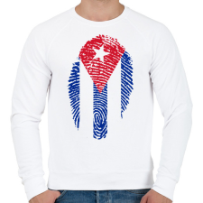 PRINTFASHION cuba - Férfi pulóver - Fehér férfi pulóver, kardigán