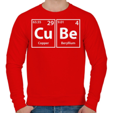 PRINTFASHION Cube - Férfi pulóver - Piros férfi pulóver, kardigán