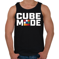 PRINTFASHION Cube mode - Férfi atléta - Fekete atléta, trikó