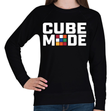 PRINTFASHION Cube mode - Női pulóver - Fekete