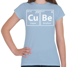 PRINTFASHION Cube - Női póló - Világoskék női póló