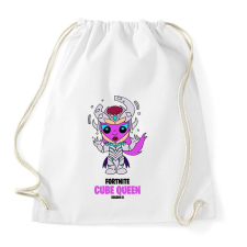 PRINTFASHION Cube Queen - Fortnite Season 8 - Sportzsák, Tornazsák - Fehér tornazsák