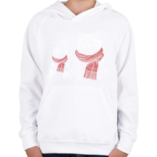 PRINTFASHION Cuki állatok - Gyerek kapucnis pulóver - Fehér gyerek pulóver, kardigán