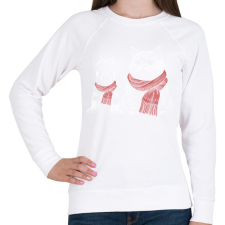 PRINTFASHION Cuki állatok - Női pulóver - Fehér női pulóver, kardigán