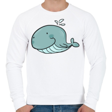 PRINTFASHION Cuki bálna - Férfi pulóver - Fehér férfi pulóver, kardigán