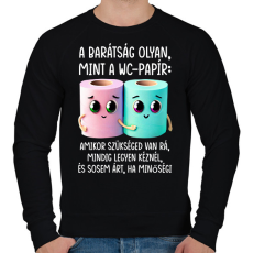 PRINTFASHION Cuki Barátok - Férfi pulóver - Fekete