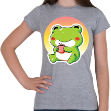 PRINTFASHION Cuki béka - Női póló - Sport szürke női póló