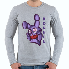 PRINTFASHION cuki bonnie - Férfi hosszú ujjú póló - Sport szürke férfi póló