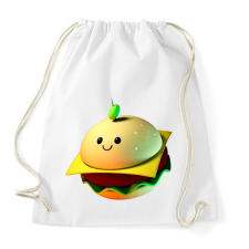 PRINTFASHION Cuki burger - Sportzsák, Tornazsák - Fehér tornazsák