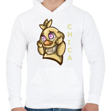 PRINTFASHION Cuki Chica - Férfi kapucnis pulóver - Fehér férfi pulóver, kardigán