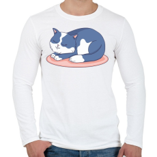 PRINTFASHION Cuki cica - Férfi hosszú ujjú póló - Fehér