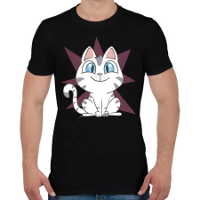 PRINTFASHION Cuki cica - Férfi póló - Fekete férfi póló