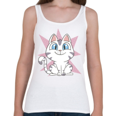 PRINTFASHION Cuki cica - Női atléta - Fehér