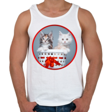 PRINTFASHION Cuki cicák - Férfi atléta - Fehér atléta, trikó