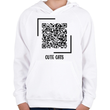 PRINTFASHION Cuki cicák - Gyerek kapucnis pulóver - Fehér gyerek pulóver, kardigán