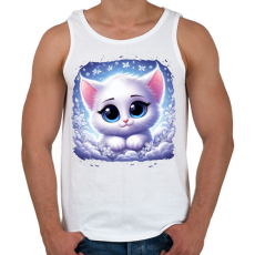 PRINTFASHION Cuki cicus - Férfi atléta - Fehér