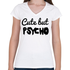 PRINTFASHION Cuki de elmeháborodott. - Női V-nyakú póló - Fehér női póló