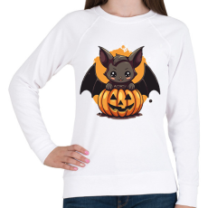 PRINTFASHION Cuki denevér tökkel - Női pulóver - Fehér