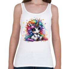 PRINTFASHION Cuki egyszarvú - Női atléta - Fehér