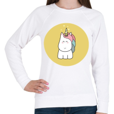 PRINTFASHION Cuki egyszarvú - Női pulóver - Fehér női pulóver, kardigán