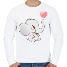 PRINTFASHION Cuki elefánt - Férfi pulóver - Fehér női pulóver, kardigán