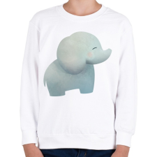PRINTFASHION Cuki elefánt - Gyerek pulóver - Fehér gyerek pulóver, kardigán