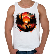 PRINTFASHION Cuki erdei róka - Férfi atléta - Fehér atléta, trikó