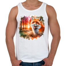 PRINTFASHION Cuki erdei róka - Férfi atléta - Fehér