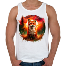 PRINTFASHION Cuki erdei róka - Férfi atléta - Fehér atléta, trikó