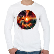 PRINTFASHION Cuki erdei róka - Férfi hosszú ujjú póló - Fehér férfi póló