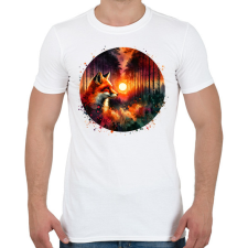 PRINTFASHION Cuki erdei róka - Férfi póló - Fehér férfi póló