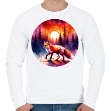 PRINTFASHION Cuki erdei róka - Férfi pulóver - Fehér férfi pulóver, kardigán