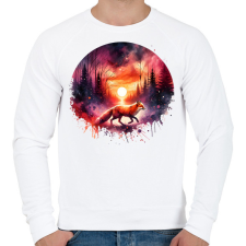 PRINTFASHION Cuki erdei róka - Férfi pulóver - Fehér férfi pulóver, kardigán