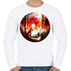 PRINTFASHION Cuki erdei róka - Férfi pulóver - Fehér