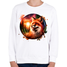 PRINTFASHION Cuki erdei róka - Gyerek pulóver - Fehér