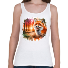 PRINTFASHION Cuki erdei róka - Női atléta - Fehér