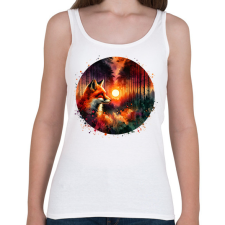 PRINTFASHION Cuki erdei róka - Női atléta - Fehér női trikó