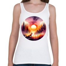 PRINTFASHION Cuki erdei róka - Női atléta - Fehér női trikó