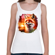 PRINTFASHION Cuki erdei róka - Női atléta - Fehér női trikó
