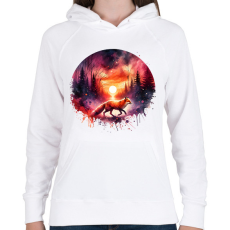 PRINTFASHION Cuki erdei róka - Női kapucnis pulóver - Fehér