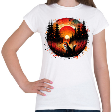 PRINTFASHION Cuki erdei róka - Női póló - Fehér